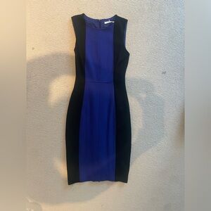 Trina Turk Purple and Black Midi Dress